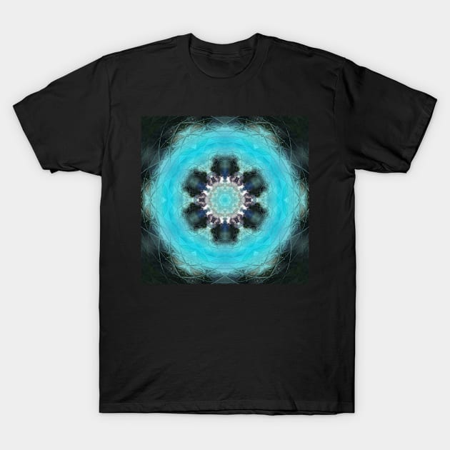 Deep Blue Water Mandala T-Shirt by OneLook